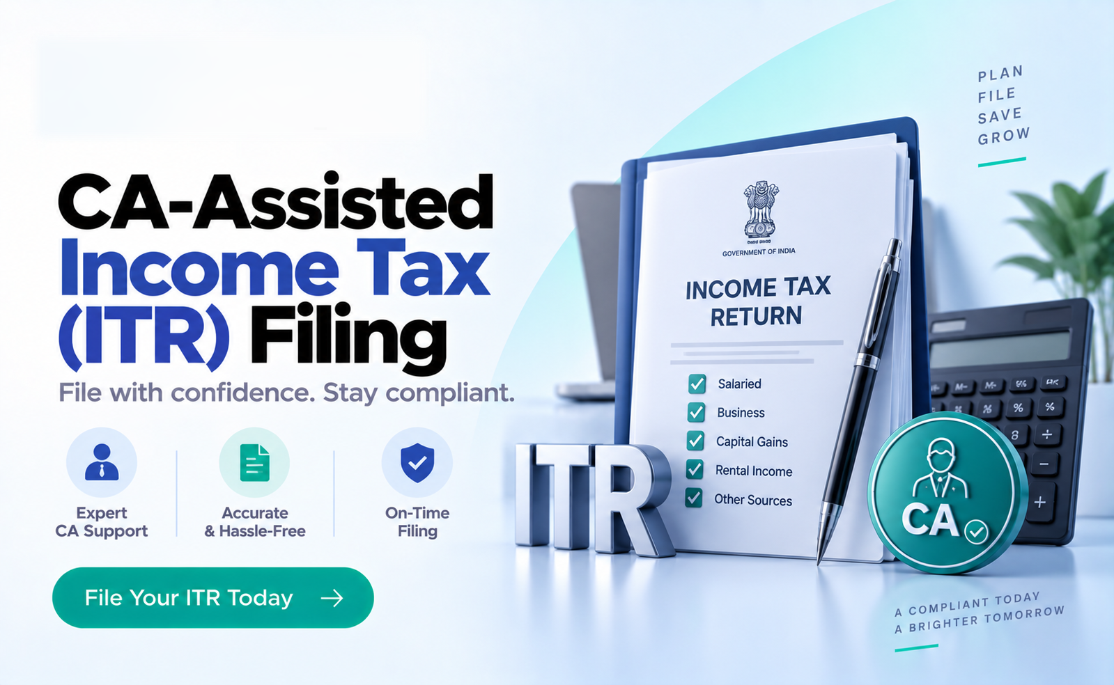 CA-Assisted Income Tax Filing (ITR) Banner